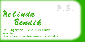 melinda bendik business card